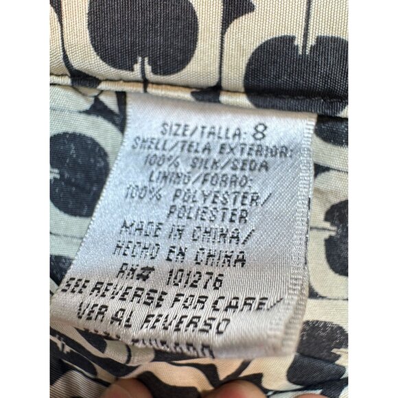 Vintage Vision Apparel Straight Satin Pants Womens Size 8 Tan Black Geometric - Picture 3 of 12